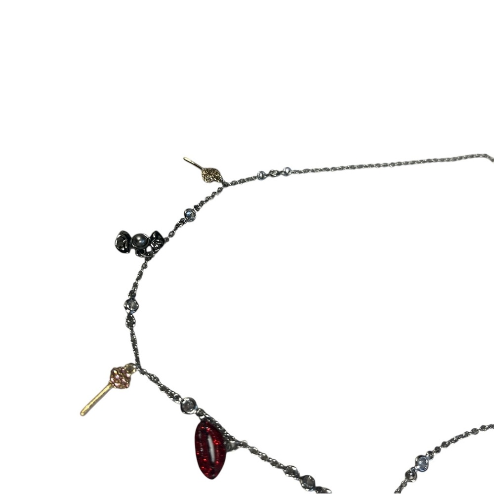 Coach Silver Necklace with Red and Gold Charms - Picture 5 of 5